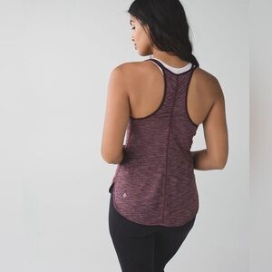 Lululemon What The Sport Singlet Heathered purple Bordeaux Drama women’s 4 small